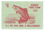 (image for) 1976 New Jersey Resident Trout Stamp MNH CV