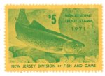 (image for) 1971 New Jersey Non- Resident Trout Stamp MNH CV